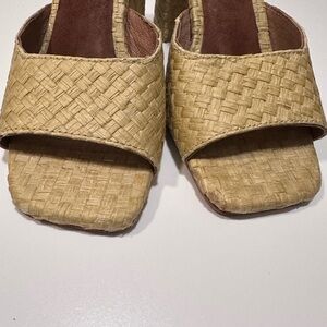 Jeffrey Campbell Natural Woven Mules